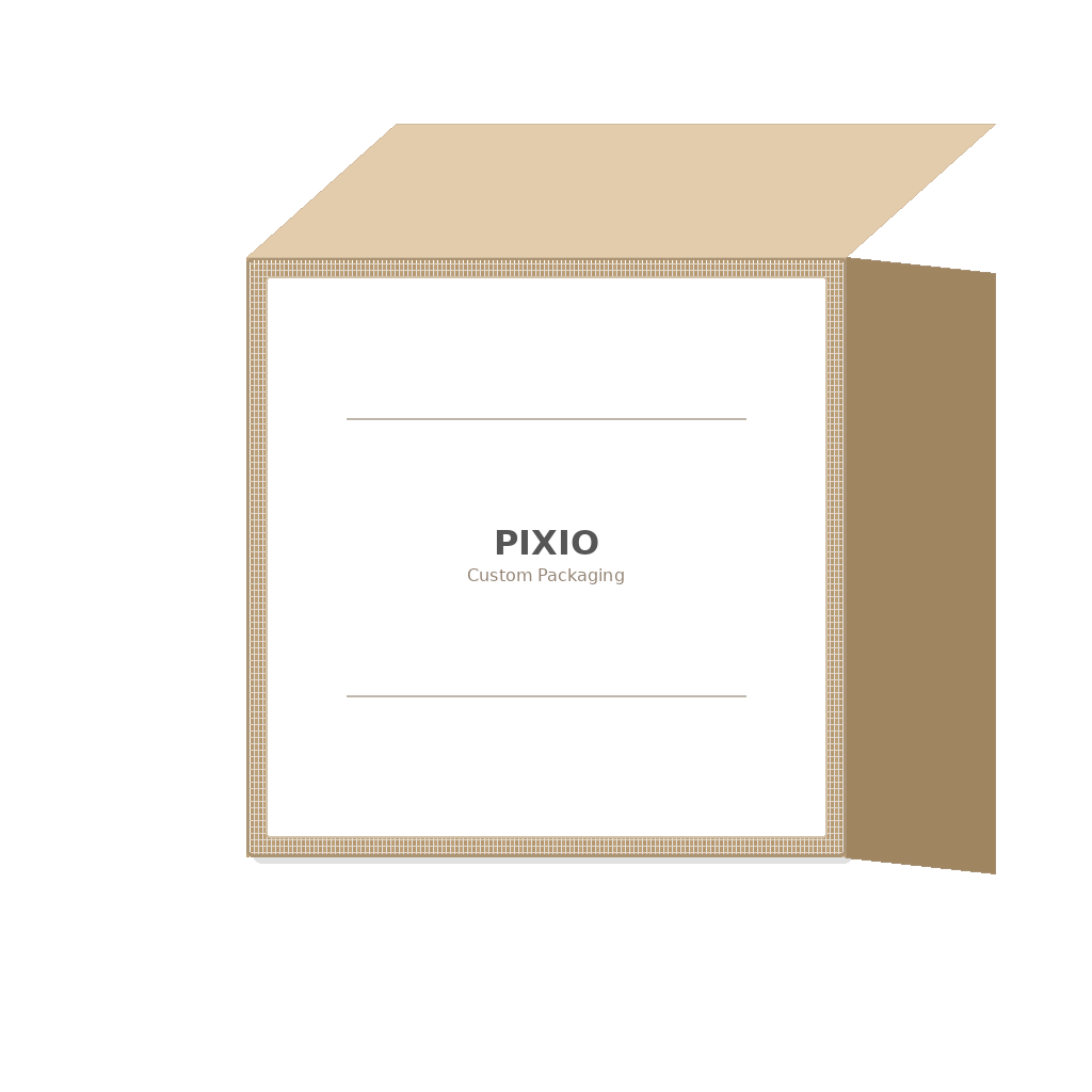 Custom Corrugated Mailer Box - 3D Angled View
