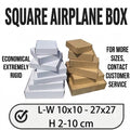 27x27cm - Extra Strong Square Mailer Box - Large Bundle Mailer - 3-Layer Taiwan Corrugated Cardboard - Wholesale Bulk Kraft Pack - Height 2.0cm